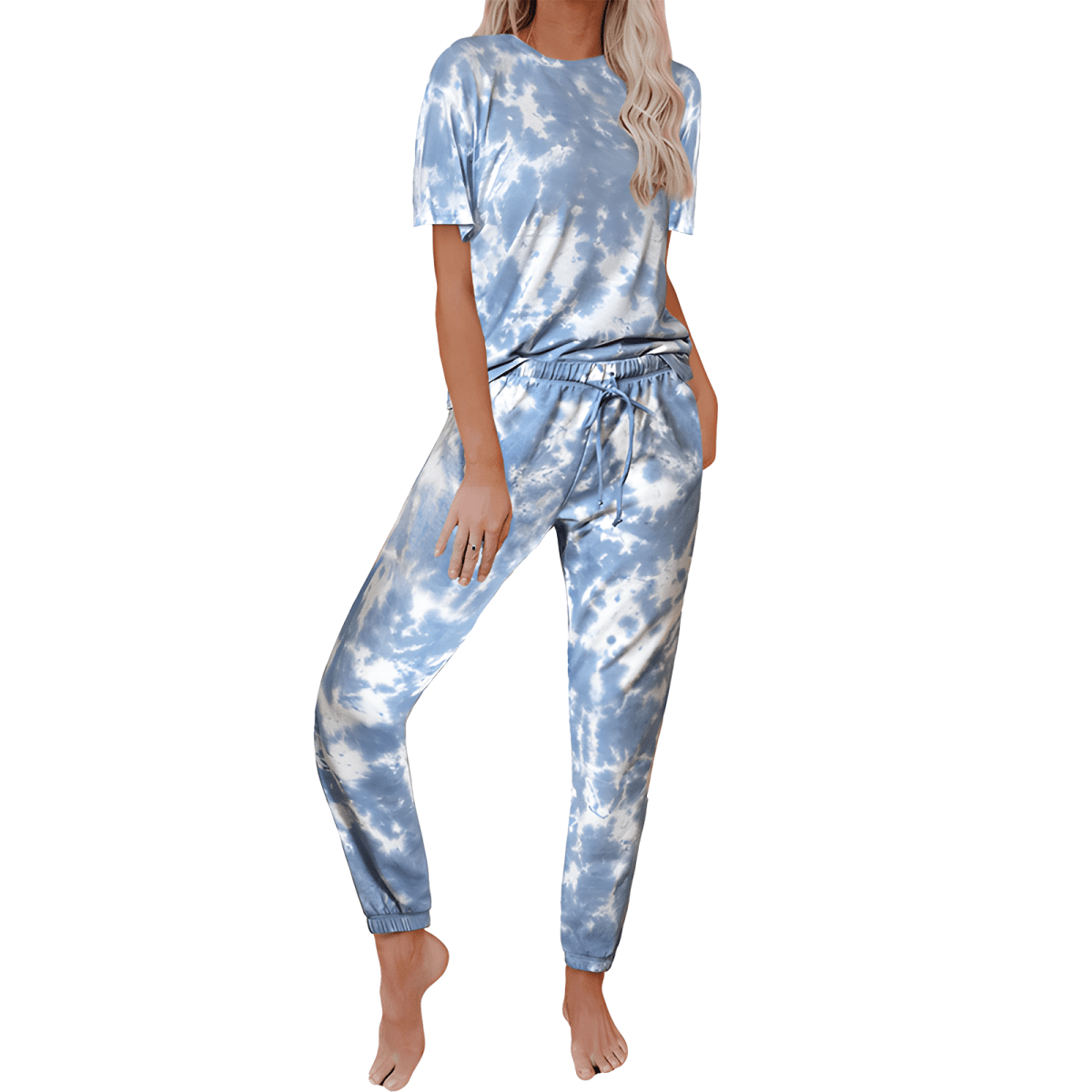 Cozyfort Pajamas for Women Set Summer Womens Loungewear Set: Tie-Dye ...