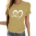 thumbnail image 1 of Cozyfort Summer Shirts for Women 2025 Heart/Butterfly Print Women's T-Shirt Short Sleeve Crewneck for Summer Women's T-Shirts Graphic, 1 of 4