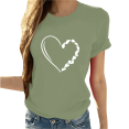 thumbnail image 1 of Cozyfort Summer Shirts for Women Heart or Butterfly Print Women's T-Shirt Short Sleeve Crewneck for Summer Women's T-Shirts Graphic, 1 of 5