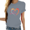 thumbnail image 1 of Cozyfort Summer Shirts for Women Graphic Heart/Butterfly Print Women's T-Shirt Short Sleeve Crewneck for Summer Oversized Graphic Tshirts for Women, 1 of 4
