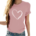 thumbnail image 1 of Cozyfort T Shirts for Women Loose Fit Heart/Butterfly Print Women's T-Shirt Short Sleeve Crewneck for Summer T-Shirts Womens Graphic, 1 of 4