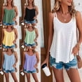 thumbnail image 1 of Cozyfort Women's Tank Tops Plus Size Sleeveless Summer Top Spaghetti Strap Spring Shirt Loose Fit Beach Vacation 2025 Casual, 1 of 10