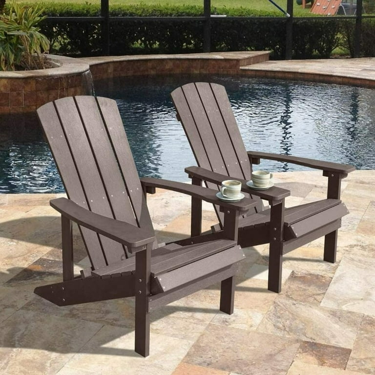 Cozyhom 2 Pc Outdoor Big Easy Adirondack Chair Adirondack Patio Chairs Wooden Adirondack Chair Coffee