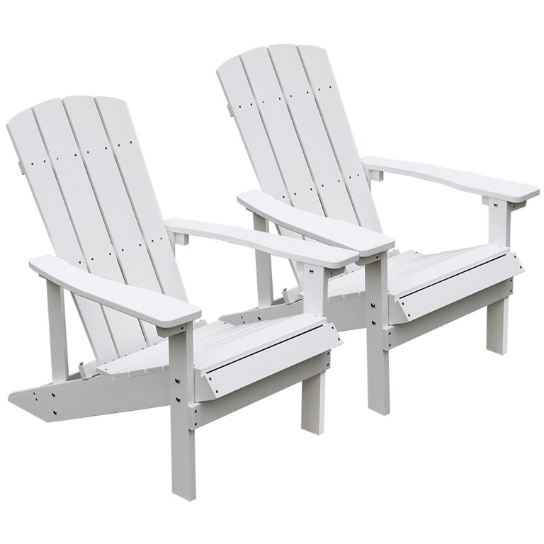 Cozyhom 2 Pc Outdoor Big Easy Adirondack Chair Adirondack Patio Chairs Wooden Adirondack Chair White