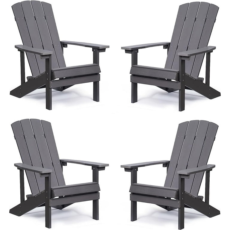 Cozyhom 4Pc Outdoor Patio Big Easy Outdoor Resin Adirondack Chair