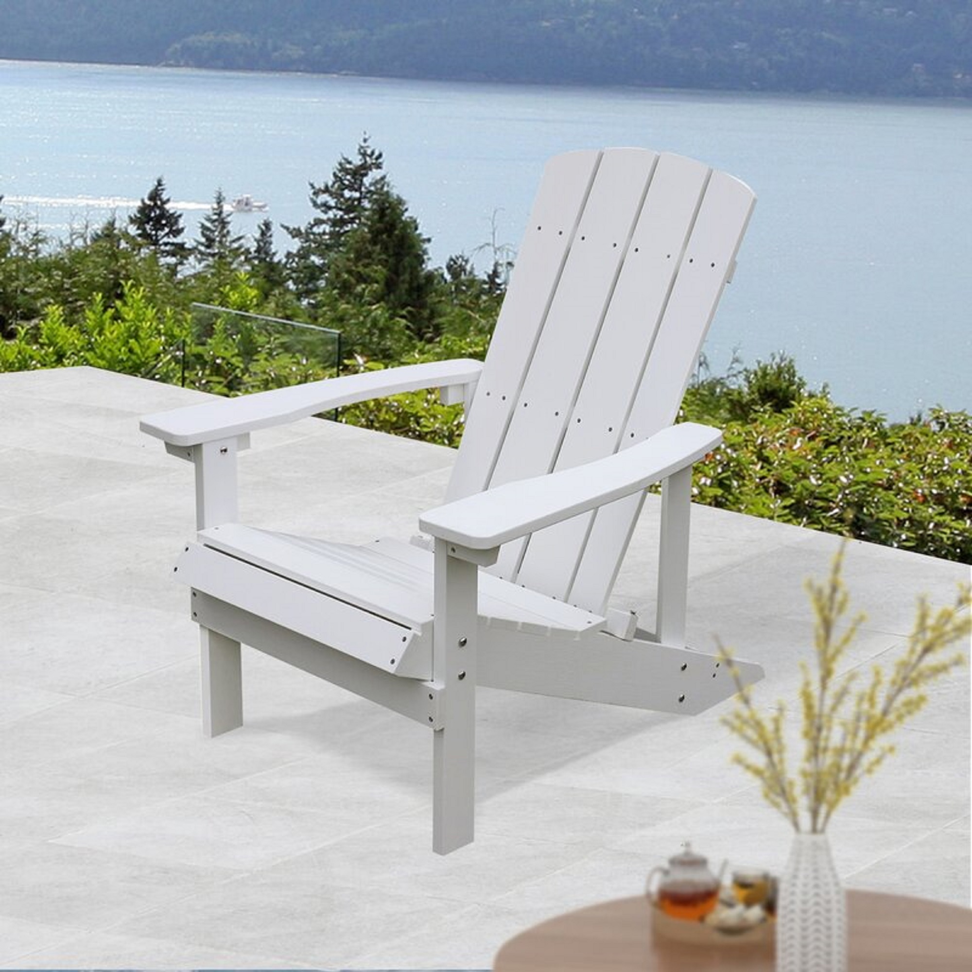 Cozyhom Outdoor Patio Folding HDPE Resin Adirondack Chair, Adirondack Patio Chairs Weather