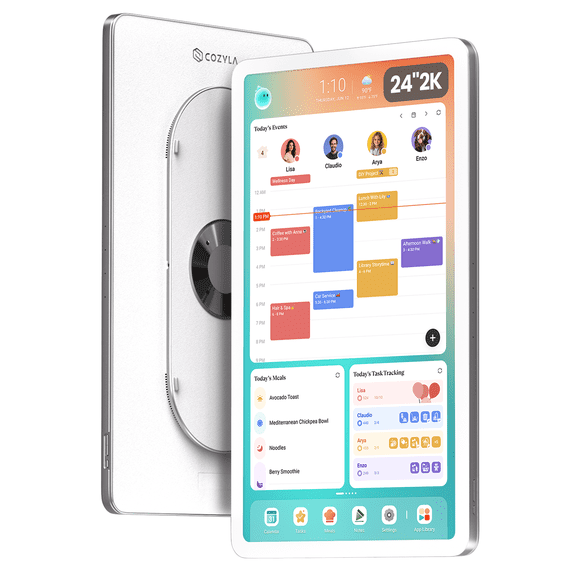 Cozyla Calendar Plus 3, 24" Smart Digital Calendar & Chore Chart, 2K Touchscreen Electronic Wall Planner, Family Schedules Center & Meal Planner with AI Agent
