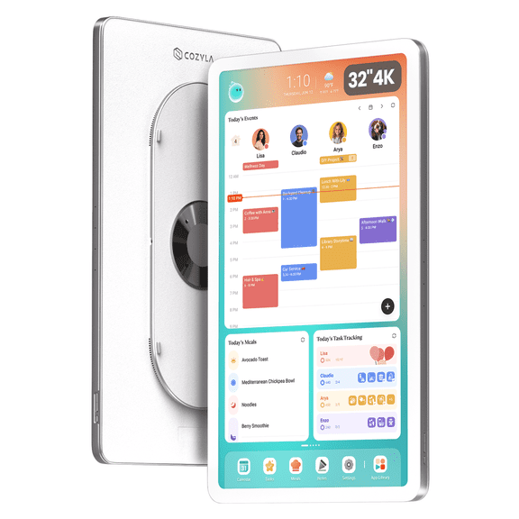 Cozyla Calendar Plus 3, 32" Digital Calendar, 4K UHD Touchscreen Smart Family Command Center, Digital Planner for Wall with AI Voice Agent