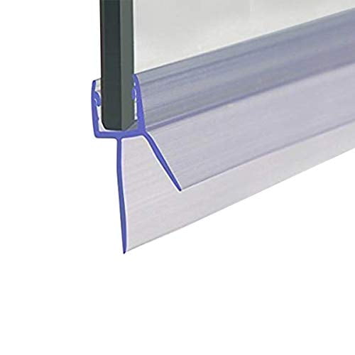Cozylkx Frameless Shower Door Bottom Seal with Drip Rail 1/4" Thick