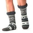 thumbnail image 1 of Cozylook Men's Fuzzy Slipper Socks Non-Slip Grips Warm Thermal Winter Socks Cozy Christmas Gifts Gray Snowflake SM 7-10, 1 of 5
