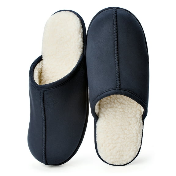 Cozylook Men's Slip-on Slippers Lightweight Memory Foam House Shoes with Anti-Skid Indoor Outdoor Sole
