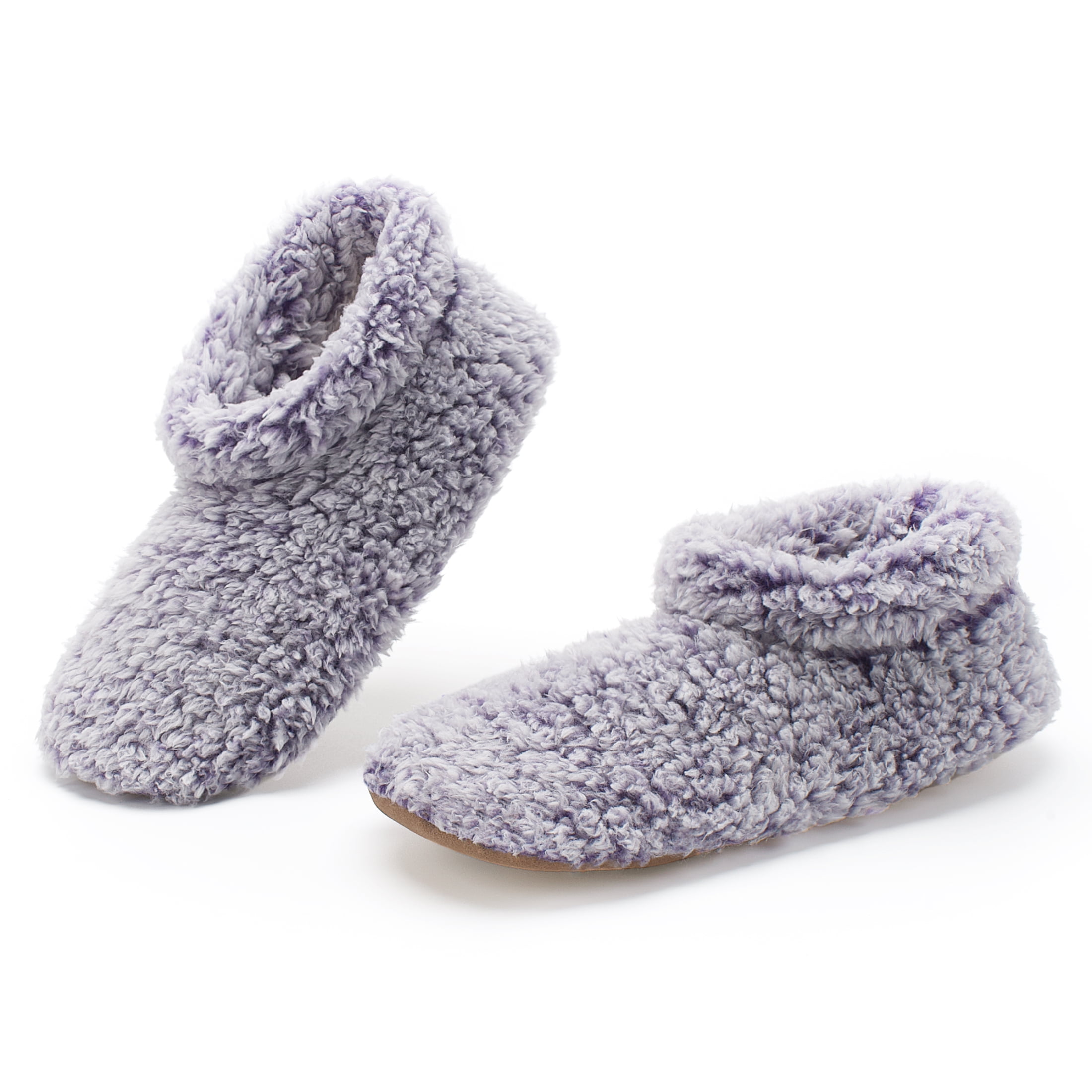 Cozylook Fuzzy Slippers for Women Indoor with Non-Slip Grippers, Warm Fluffy Sherpa Lined - Soft ...