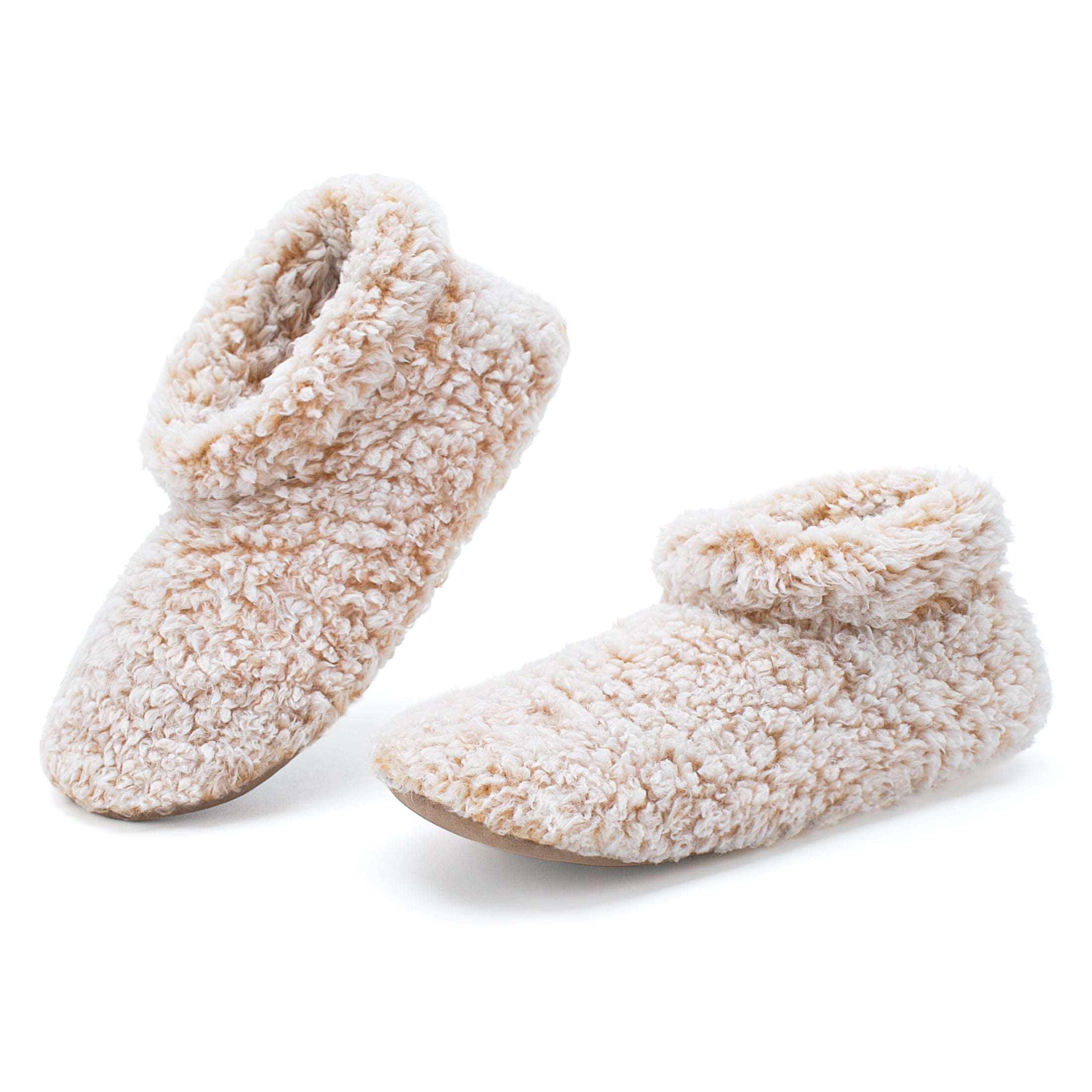 Cozylook Fuzzy Slippers for Women Indoor with Non-Slip Grippers, Warm Fluffy Sherpa Lined - Soft ...