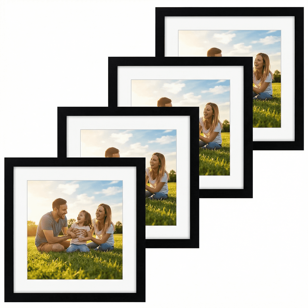 Cozymood 6 pack Black Composite Wood Picture Frames, 8 x 10 Gallery ...