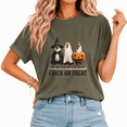 thumbnail image 1 of Cozymy Chick or Treat Vintage Washed Casual Tee Womens Crewneck Witch Chicken Halloween Shirt, 1 of 6