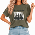 thumbnail image 1 of Cozymy GIRLS WILL BE GIRLS Witch Gathering Graphic T-Shirt Vintage Washed Casual Tee Top, 1 of 6