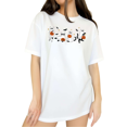 thumbnail image 1 of Cozymy Ghost Pumpkin Halloween Graphic Tee Joy Short Sleeve Crewneck Print T Shirt, 1 of 6