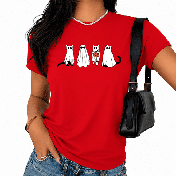 Cozymy Oversized Halloween Ghost T-Shirt for Women