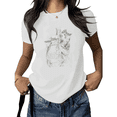 thumbnail image 1 of Cozymy Unisex Astronaut Graphic Short Sleeve T-Shirt Casual Cotton Crewneck Space Aesthetic Graphic Tees Shirts, 1 of 5