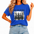 thumbnail image 1 of Cozymy Women Lightweight Halloween Top with Witches Holding Hands Print Relaxed Tee Classic Graphic T-shirt, 1 of 5