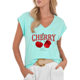 thumbnail image 1 of Cozymy Women V-Neck Sleeveless T-Shirt Vintage Cherry Design Casual Summer Vacation Plus Size Sleeveless Tee S-5XL, 1 of 6