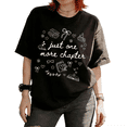 thumbnail image 1 of Cozymy Women's Book Lover Coquette Bow and Floral Doodle Art Graphic Short Sleeve T-Shirt Casual Relaxed Everyday Tops, 1 of 6