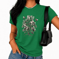 thumbnail image 1 of Cozymy Women's Botanical Roots Floral Tee Vintage Honeysuckle Bee Graphic Short Sleeve Nature Shirt, 1 of 6