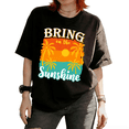 thumbnail image 1 of Cozymy Women's Bring On The Sunshine Palm Tree Beach Summer Graphic Short Sleeve T-Shirt Casual daily wear, 1 of 5