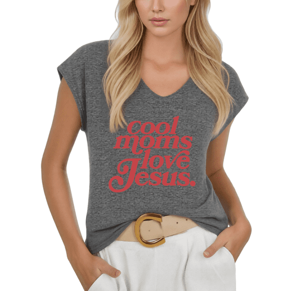 Cozymy Women's Casual V-Neck Top - Lightweight Summer Vacation Tee for Beach & Trips