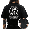 thumbnail image 1 of Cozymy Women's Christian Jeremiah 29:11 "God Has A Plan" Graphic Crewneck Short Sleeve T-Shirt Inspirational Faith Tee, 1 of 5
