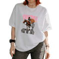 thumbnail image 1 of Cozymy Women's Cowboy Take Me Away Western Graphic Short Sleeve T-Shirt Flattering Fit Versatile Tees Tops, 1 of 5