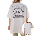 thumbnail image 1 of Cozymy Women's God Freedom Definition Quote Graphic Short Sleeve T-Shirt Casual Cotton Crewneck Top, 1 of 5