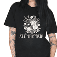 thumbnail image 1 of Cozymy Women's "God Is Good All The Time" Floral Graphic Short Sleeve Crew Neck T-Shirt Casual Cotton Tops, 1 of 5