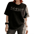 thumbnail image 1 of Cozymy Women's I Will Walk By Faith 2 Corinthians 5:7 Christian Bible Verse Graphic Short Sleeve T-Shirt Casual, 1 of 5