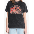thumbnail image 1 of Cozymy Women's It's Okay to Floral Mental Health Wash Casual Crew Neck Short Sleeve T-Shirt Top, 1 of 5