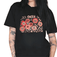 thumbnail image 1 of Cozymy Women's It's Okay to Mental Health Floral Graphic V-Neck Short Sleeve T-Shirt Casual Tee, 1 of 5