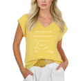 thumbnail image 1 of Cozymy Women's Matthew 9 20-21 Scripture V-Neck Sleeveless Tee Lightweight Faith Based Casual T-Shirt, 1 of 6