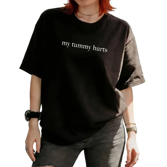 Cozymy Women's Minimalist Playful Lazy Sick Day Phrase Graphic Short Sleeve T-Shirt Flattering Fit Versatile Tees Tops
