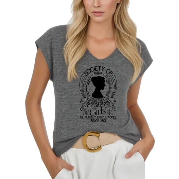 Cozymy Women's Pride and Prejudice Inspired V-Neck Sleeveless T-Shirt Soft Loose Casual Tank Top