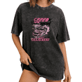 thumbnail image 1 of Cozymy Women's Racing Car Graphic Vintage Washed T-Shirt Short Sleeve Crewneck Distressed Relaxed Fit Speed Style Streetwear Tee S-2XL, 1 of 6
