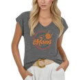 thumbnail image 1 of Cozymy Women's Retro Skeleton Moms Club V-Neck Sleeveless T-Shirt Overstimulated Casual Tank Top, 1 of 6
