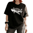 thumbnail image 1 of Cozymy Women's Sea Turtle Star Line Art Graphic Short Sleeve T-Shirt Soft Everyday Cotton Tees, 1 of 5