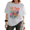 thumbnail image 1 of Cozymy Women's Soft Pink Give Thanks Botanical Leaves Art Print Thanksgiving Graphic Short Sleeve T-Shirt Holiday Tops, 1 of 5