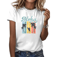 thumbnail image 1 of Cozymy Women's Vintage Hawaii Aloha Surf Graphic Short Sleeve T-Shirt Relaxed Fit Cotton Casual Summer Tee, 1 of 5