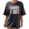 thumbnail image 1 of Cozymy Womens Distressed Summer Art Vintage Washed T-Shirt Tops, 1 of 5