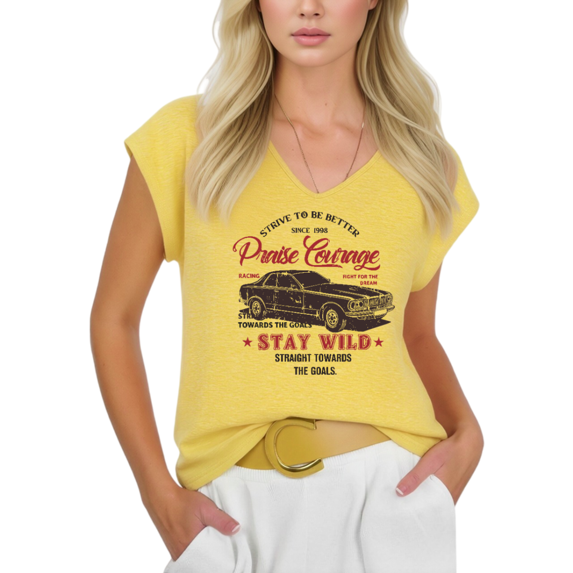 Cozymy Womens Vintage Western Stay Wild Print Tshirt V Neck Sleeveless Tshirt Graphic Tees Shirts Casual Summer Country Style Tops S 5XL