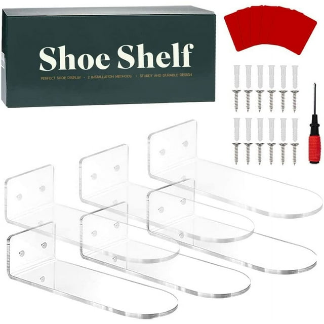 Cozyside Floating Shoes Display Stand - For 3 Pair of Shoes Shelves for Wall - Sneaker Levitation Display Wall Shelf