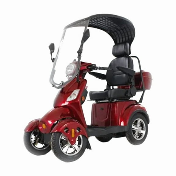 Cozytrikes Regular Tire 4 Wheels Electric Mobility Scooter with Detachable Roof - 450 Load Capacity
