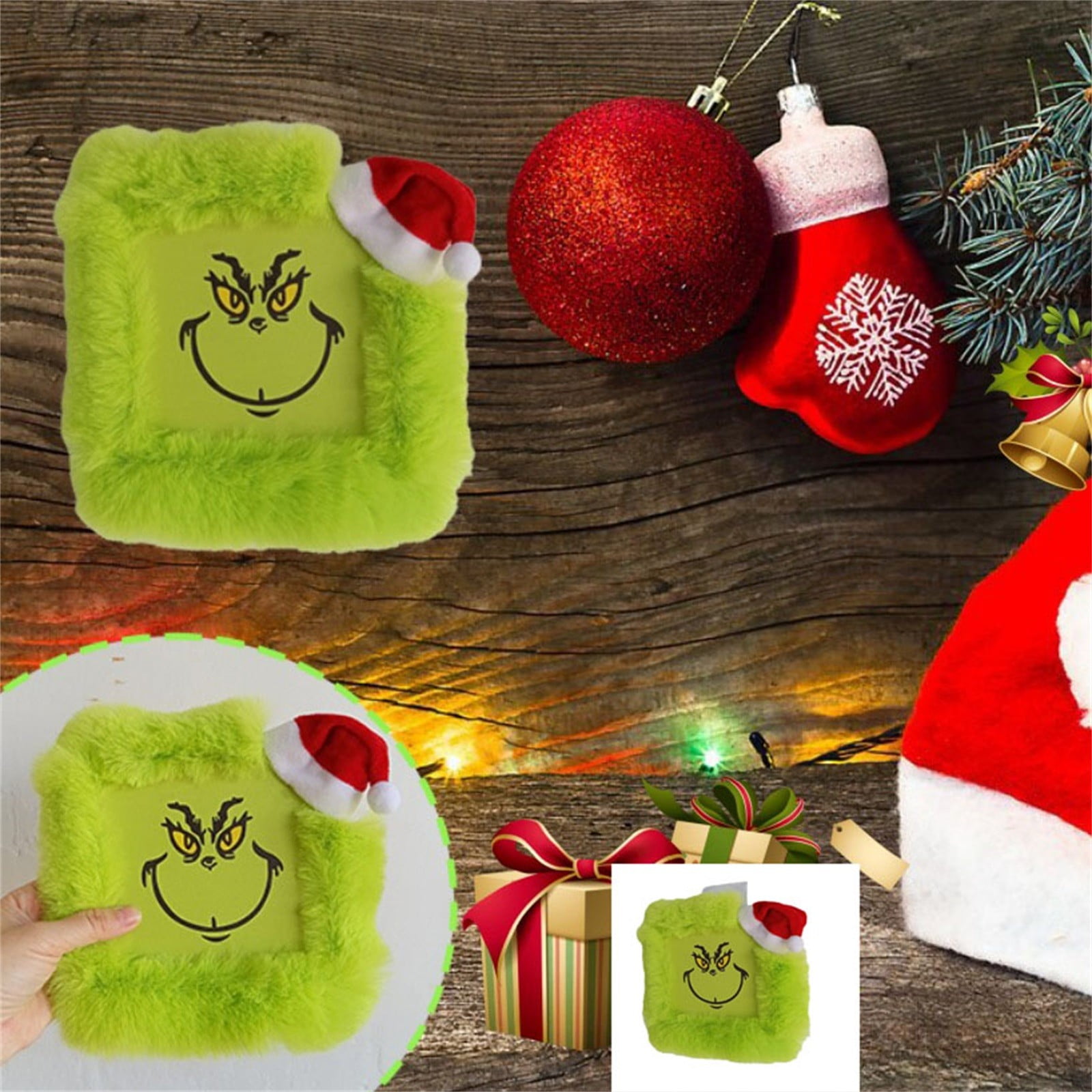 Cozyvia Grinch Christmas Atmosphere Creative Evil Green Pendant, Green