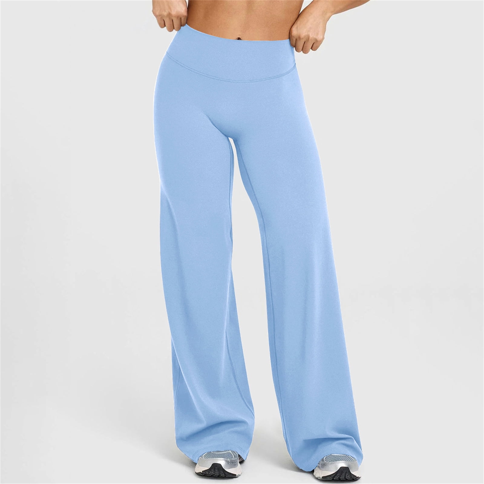 Cozyvia Straight Leg Yoga Pants for Women, No Front Seam Wide Leg High — free download